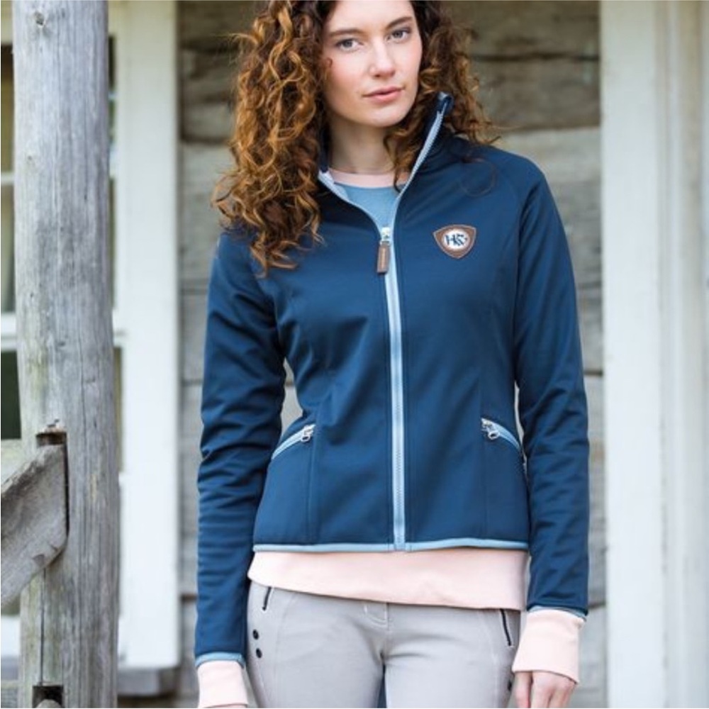 Horseware Ireland Ona Fleece Lined Jacket Navy Blue Size L